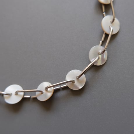 eski. original shell chain necklace "white tiger"