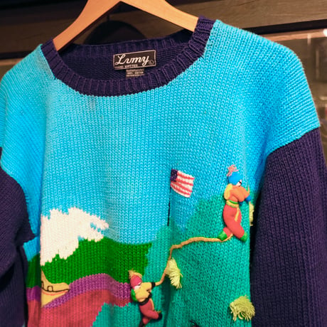3D cotton knit "mountain"