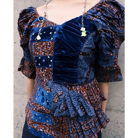 African batik tops with rhinestones