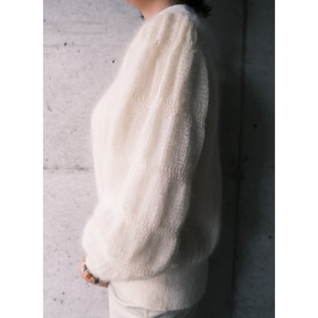 mohair mix knit cardigan