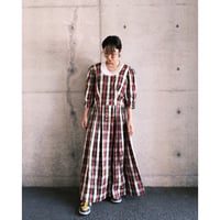 Tyrol dress "pink × check"