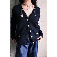 60s Navy Wool Cardigan