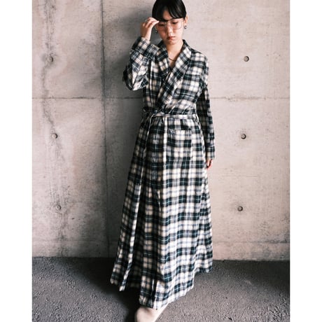“PENDLETON” check wool lounge robe
