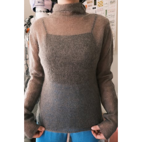 see-through mohair knit