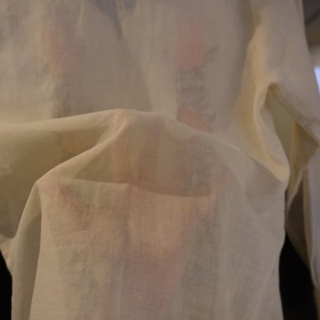 see-through embroidery shirt