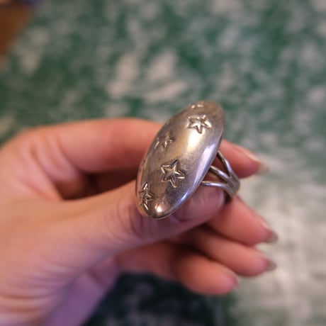 navajo/Andy Cadman/Star-patterned dome ring