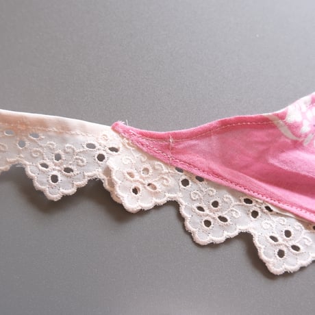 eski. original remake / lace × bandanna kerchief "pink"