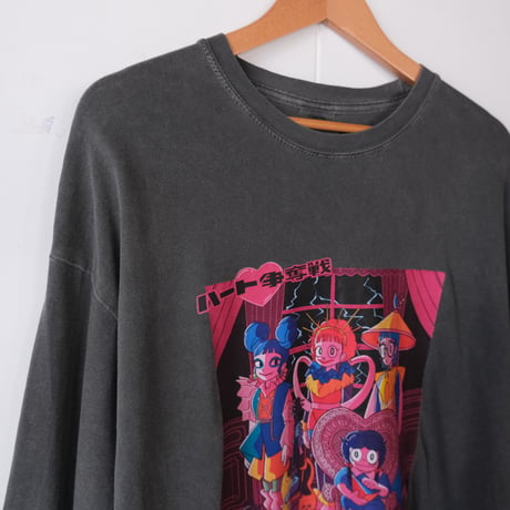 "ハート争奪戦❣️" / LS tee 【black】