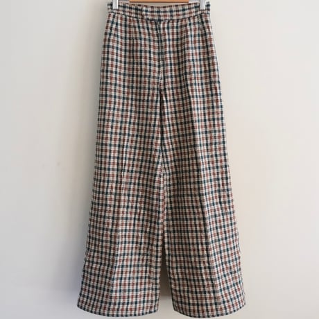 check tweed pants