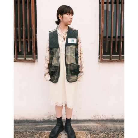 eski. remake / "dog" mesh camo vest