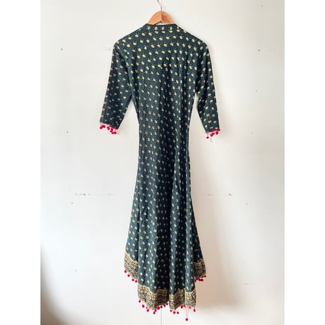 ponpon×flower dress with bell