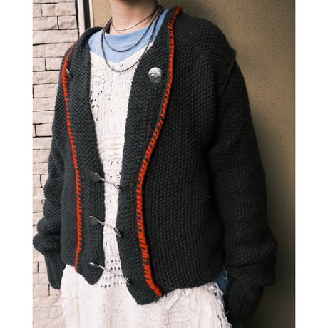 chain button cardigan