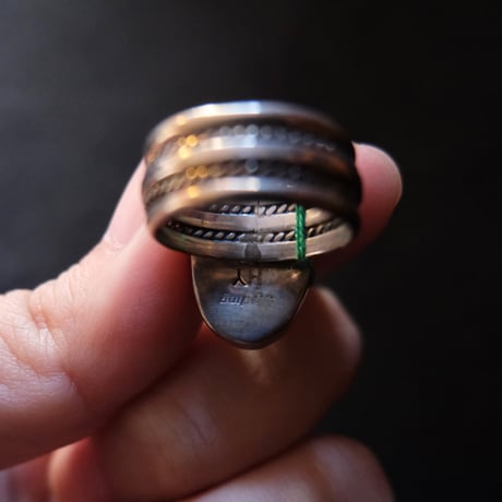 indian jewely / petrified wood ring