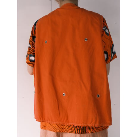 〜70s hunting vest / orange / made in Hongkong
