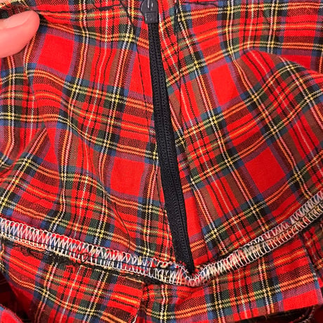 check mini skirt