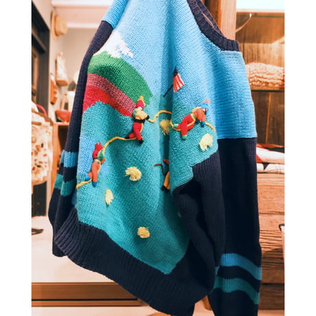 3D cotton knit "mountain"