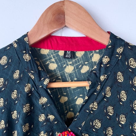 ponpon×flower dress with bell