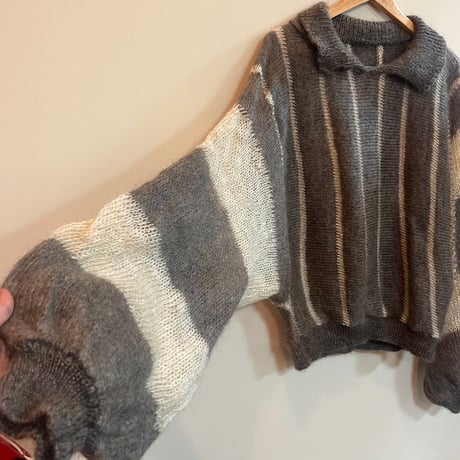 dolman sleeve knit with collar