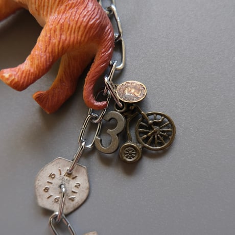 eski. original shell chain necklace "dog"