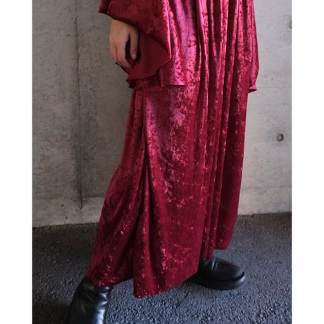 bell sleeve velours dress