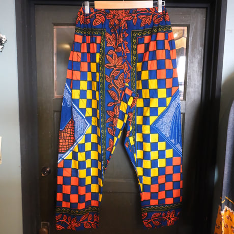 African batik pants / bag motif