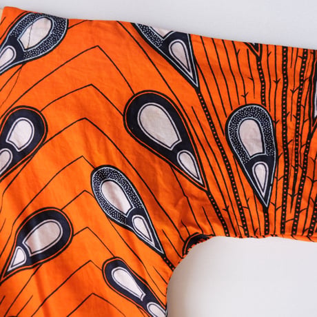 african batik tops / orange