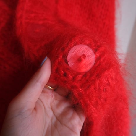 "BAA COSTUME MFG." / king  mohair  sweater / red