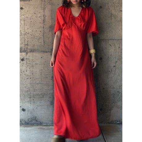 poly long dress "red"