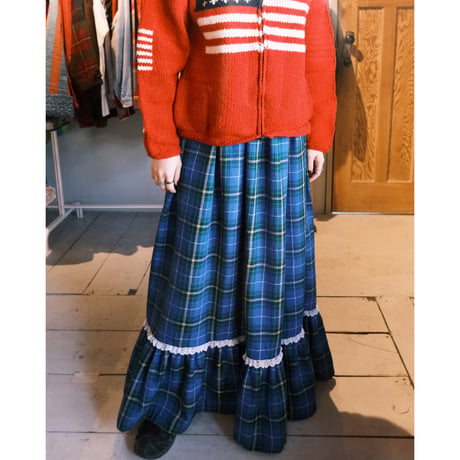 〜70s vitage / check skirt