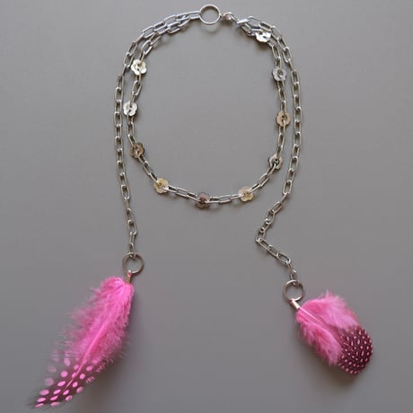 eski. original shell chain necklace "feather"