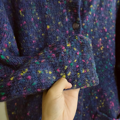 colorful nep knit cardigan
