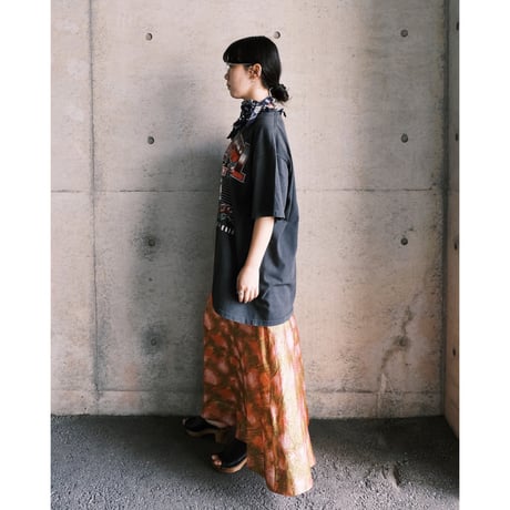 〜70s vintage gold flare skirt