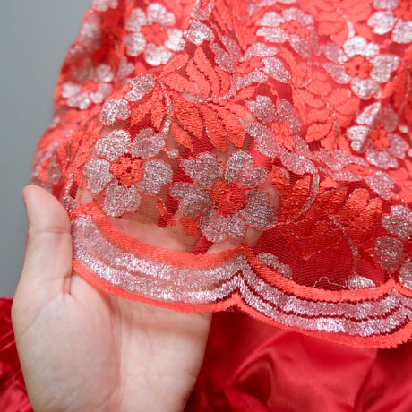 lace × flower skirt