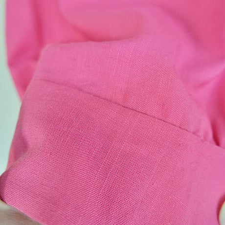 60-70s back button linen tops