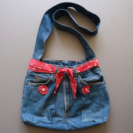 70s levi's denim remake bag