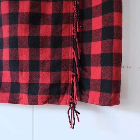 check wrap skirt