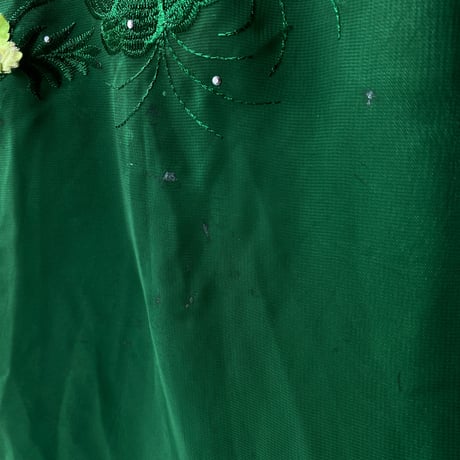 embroidery green dress