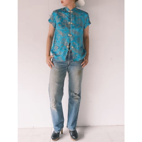 s/s china tops / blue