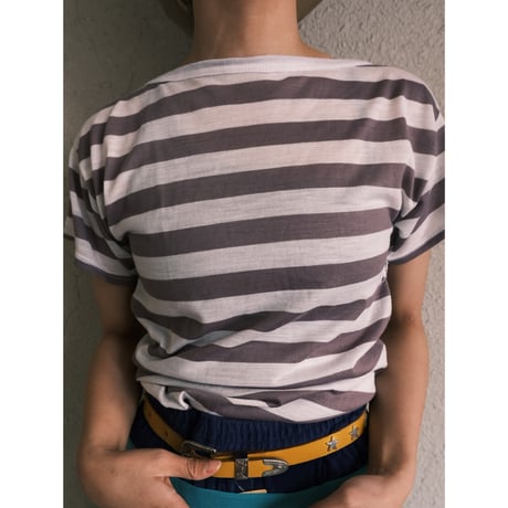 old boat neck border tee