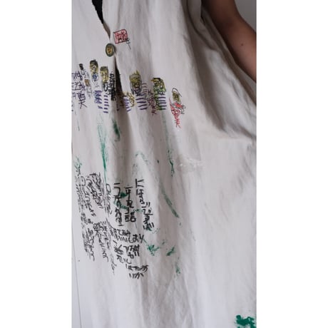 eski. × 画楽 / original linen dress