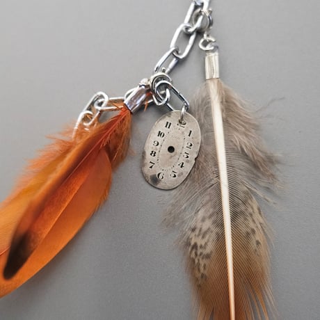 eski. original shell chain necklace "feather"