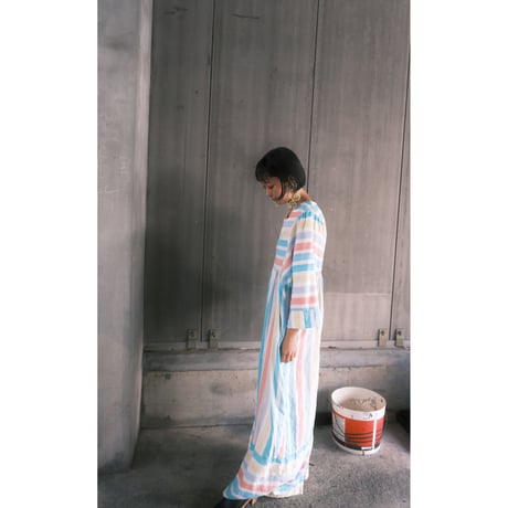 rainbow long dress / made in USA