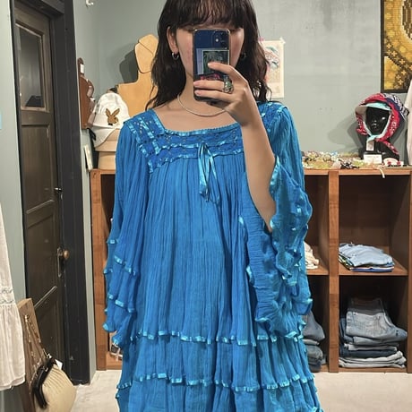 greece blouse “turquoise blue”