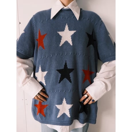 "star" cotton knit