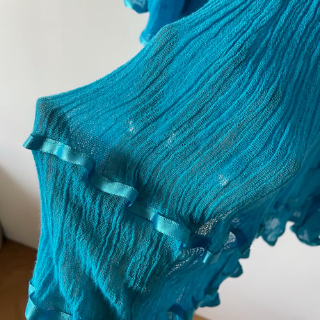 greece blouse “turquoise blue”
