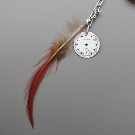 eski. original shell chain necklace "feather"