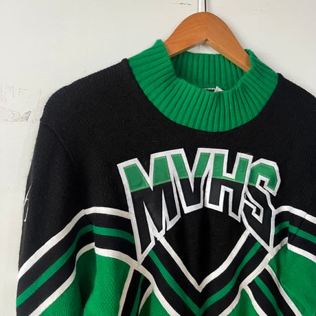 cheer knit / green × black