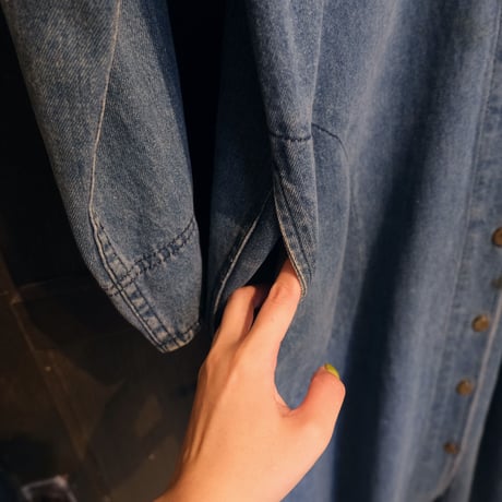 denim long coat