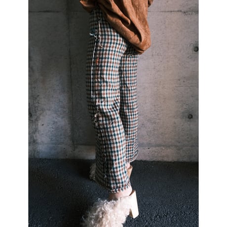 check tweed pants