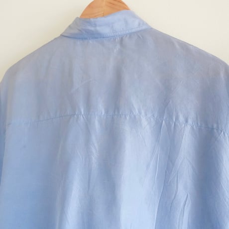 S/S silk shirt / "blue"